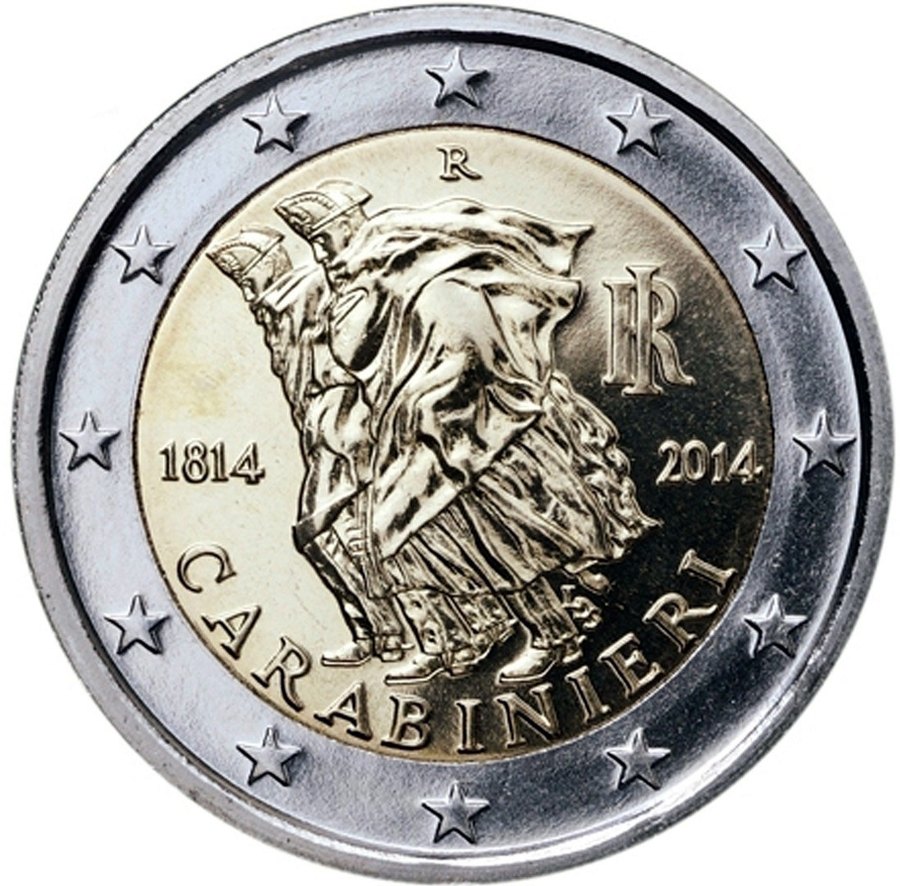 Moneta 2 Euro Carabinieri 2014 Valore