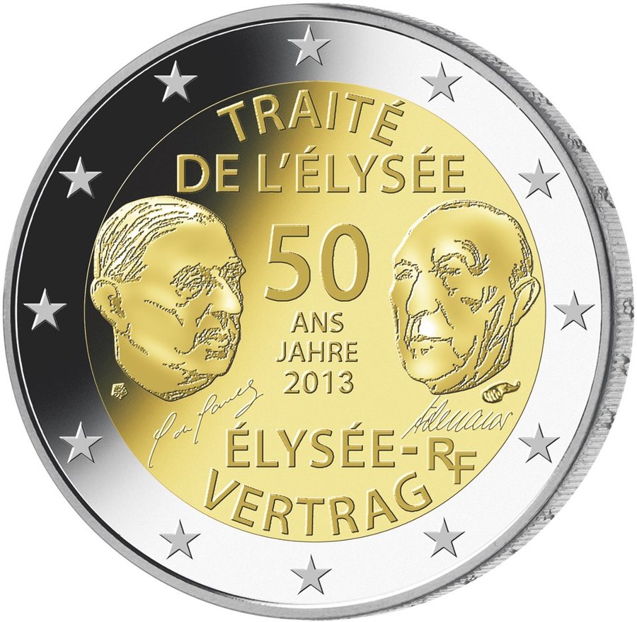 Piece 2 Euro 50 Ans Traité De L'elysée Valeur
